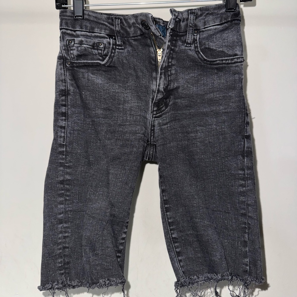 Black Denim Cutoff Shorts